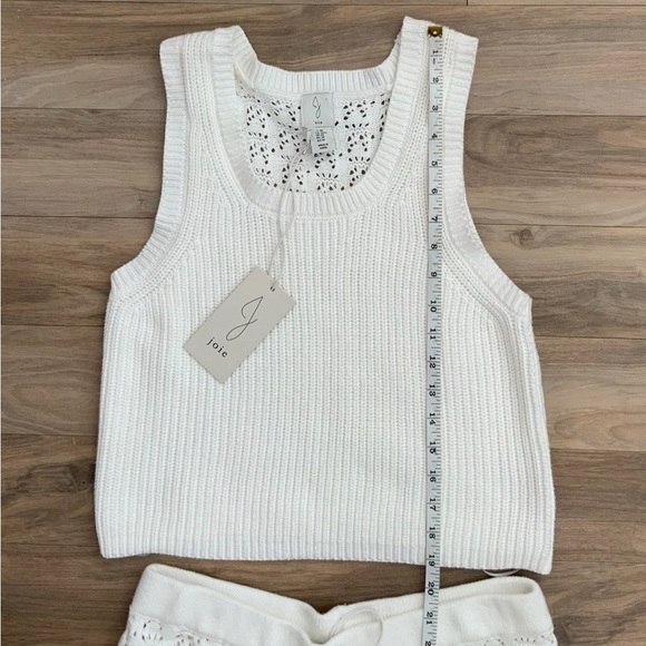 Joie 2 Pc Set Crochet Wide Leg Pants And Tank Top - Picture 6 of 11